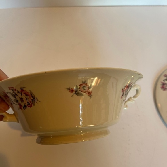 Aberdeen Moss Rose Round Covered Vegetable Dish - Picture 15 of 16